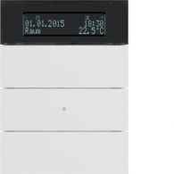 75663599 - B.IQ push-button 3gang thermostat, display, KNX - B.IQ, p. white, matt, plastic