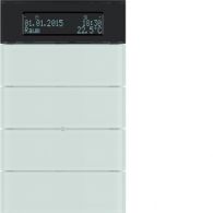 75664590 - B.IQ push-button 4gang thermostat, display, KNX - B.IQ, glass p. white
