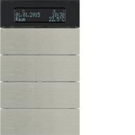 75664593 - B.IQ push-b. 4gang thermostat, display, KNX - B.IQ, stainl. steel metal brushed