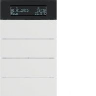75664599 - B.IQ push-button 4gang thermostat, display, KNX - B.IQ, p. white, matt, plastic