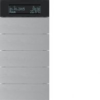 75665594 - B.IQ push-button 5gang thermostat, display, KNX - B.IQ, al., al. anodised