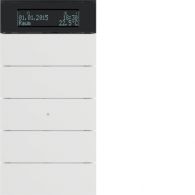 75665599 - B.IQ push-button 5gang thermostat, display, KNX - B.IQ, p. white, matt, plastic