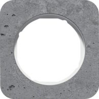 10112379 - Frame 1gang, R.1, grey/p. white glossy, grd. concrete