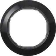 138201 - Frame, 1gang for centre plate Ø 58 mm, 1930, black glossy