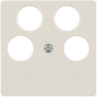 148402 - Central plate for aerial soc. 4hole (Ankaro), com-tech, white glossy