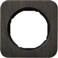 10112354 - Frame 1gang, R.1, oak/black glossy, stained wood