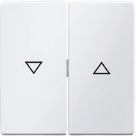 16256089 - Rocker 2gang imprinted arrow symbol, Q.x, p. white velvety