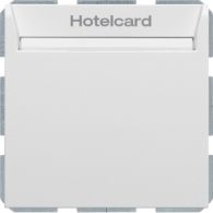 16409909 - Relay switch centre plate for hotel card, S.1/B.3/B.7, p. white, matt, plastic