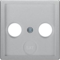 12036084 - Centre plate for aerial socket 2- and 3-hole, Q.x, alu velvety, lacquered