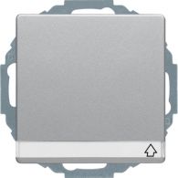 47466084 - SCHUKO socket outlet w. hinged cover a. labelling field, Q.x, alu velvety, lacq.