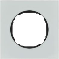 10112609 - Frame 1gang, flat, R.8 glass polar white