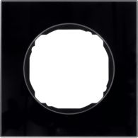 10112616 - Frame 1gang, flat, R.8, glass black