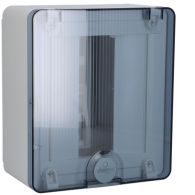 VS108TF - Small distributor,golf,surface,1row,IP40,8M,MS-terminal,N+PE,transparent door