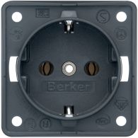 841852505 - SCHUKO socket outlet, screw terminals, Integro module inserts, anthracite matt