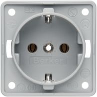 841852506 - SCHUKO socket outlet, screw terminals, Integro module inserts, grey matt