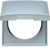 918282528 - Frame with hinged cover, Integro Flow/Pure, chrome matt, galvanised