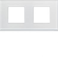WXP4012 - Plate gallery 2 gang horizontal 71mm moon glass material