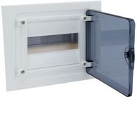 VF108TF - Small distributor,golf,flush,1row,8M,IP40,MS-terminal,PE,transparent door