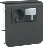 SL200809269011 - Set Caja schuko + detector SL 20x80, negro