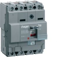 HHA026H - Interruptor automático de caja moldeada x160, 4P4D, 25kA, 25A, TM Regulable/Fijo
