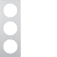 10132274 - Marco 3 elementos, R.3, aluminio/blanco, brillo
