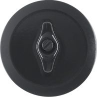 164701 - Tapa con mando plástico 1930/G/P negro brill