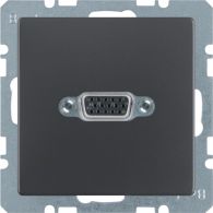3315416086 - Toma VGA con terminales a tornillo y mordaza, Q.x, antracita,