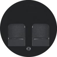 11812045 - Tapa central con protección de suciedad y portaetiquetas doble, R.x, negro