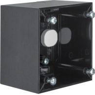 911512520 - Caja de montaje en superfície, 1 elemento con abrazadera, Integro, negro, brillo