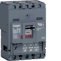 HES100JC - Interruptor automático caja moldeada  h3+ P160,3P3D, 40A,70kA,relé LSI