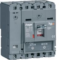 HNS102DC - Interruptor automático caja moldeada,h3+ P160,4P4D N0-63%,100A,40kA relé TM reg