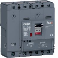 HHS161DC - Interruptor automático de caja moldeada,h3+ P160,4PN0-100%,160A,25kA relé TM reg