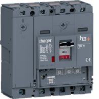 HMS041GC - Interruptor automático caja moldeada  h3+ P160, 4P4D N0-50-100%, 40A, 50kA,LSnI
