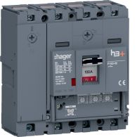 HMS101GC - Interruptor automático caja moldeada  h3+ P160, 4P4D N0-50-100%, 100A, 50kA,LSnI
