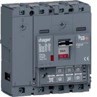 HMS101JC - Interruptor automático caja moldeada  h3+ P160,4P4D N0-50-100%,100A,50kA, LSI