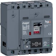 HES041NC - Interruptor automático caja moldeada  h3+ P160, 4P4D,N0-50-100%,40A,70kA, Energy