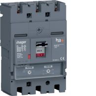 HET200DR - Interruptor automático de caja moldeada, h3+ P250,3P3D,200A,70kA relé TM reg.