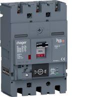HET100NR - Interruptor automático caja moldeada  h3+ P250, 3P3D, 100A, 70kA, Energy