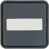WNT922 - Tecla simple con portaetiquetas, gris