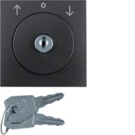 1081160600 - Tapa con cerradura.interruptor con llave persianas,berker S/B,antracita