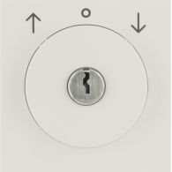 1081898200 - Tapa con cerradura.interruptor con llave persianas,berker S/B,blanco brillo
