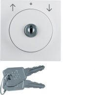 1083190900 - Tapa con cerradura interruptor llave persiamas, berker S/B, blanco polar, mate