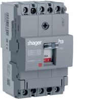 HDA025L - Interruptor automático de caja moldeada x160, 3P3D, 18kA, 25A, TM Fijo