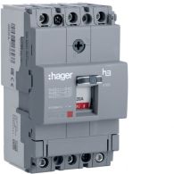 HDA020L - Interruptor automático de caja moldeada x160, 3P3D, 18kA, 20A, TM Fijo