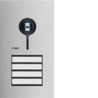 REQ504X - Platine de rue vidéo 4/1 boutons d&#039;appel acier inoxydable one
