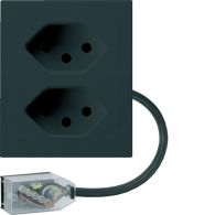 WH37685905D - FLF Gr.2 complet: 2x T13/L1 + boîte Technofil (câble plat) Noir