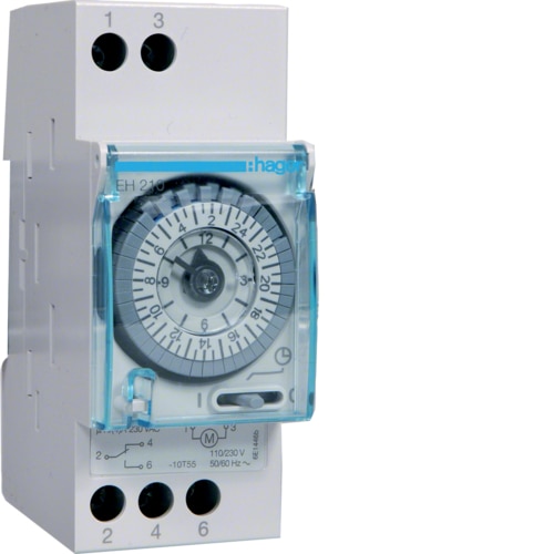 Analog Hager 24 Hour Timer Switch, Packaging Type: Box, 230 V