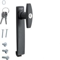 FZ507 - Lock, univers, T-handle with cylinder Nr.E1242, with 2 keys, IP 5-6, sealable