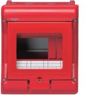VE105A - Enclosure,vector,6M, red, with glass sheet