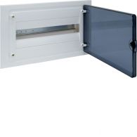 VF118TJ - Small distributor,golf,flush,1row,18M,IP40,MS-terminal,N+PE,transparent door